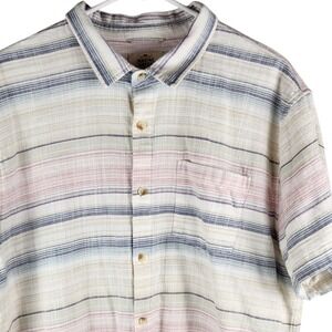 Marine Layer Shirt Mens XL Striped Stretch Selvage Short Sleeve Lightweight
